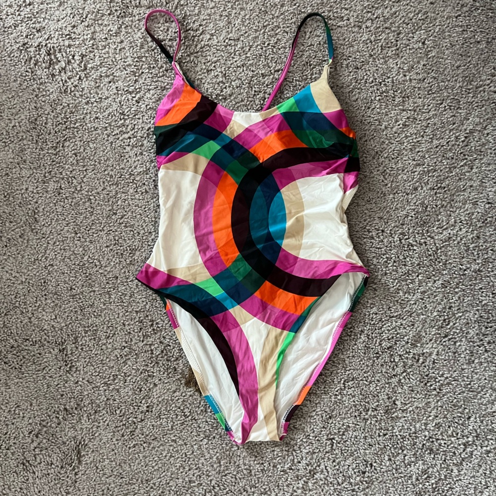 NWOT Trina Turk Kaleidoscope One Piece Swimsuit Size 8 - Picture 3 of 8